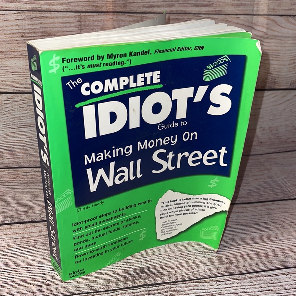 Vintage Book 1994 - The complete idiots guide to making money on Wall Street